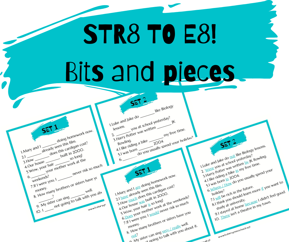 STR8 to E8! Bits and pieces