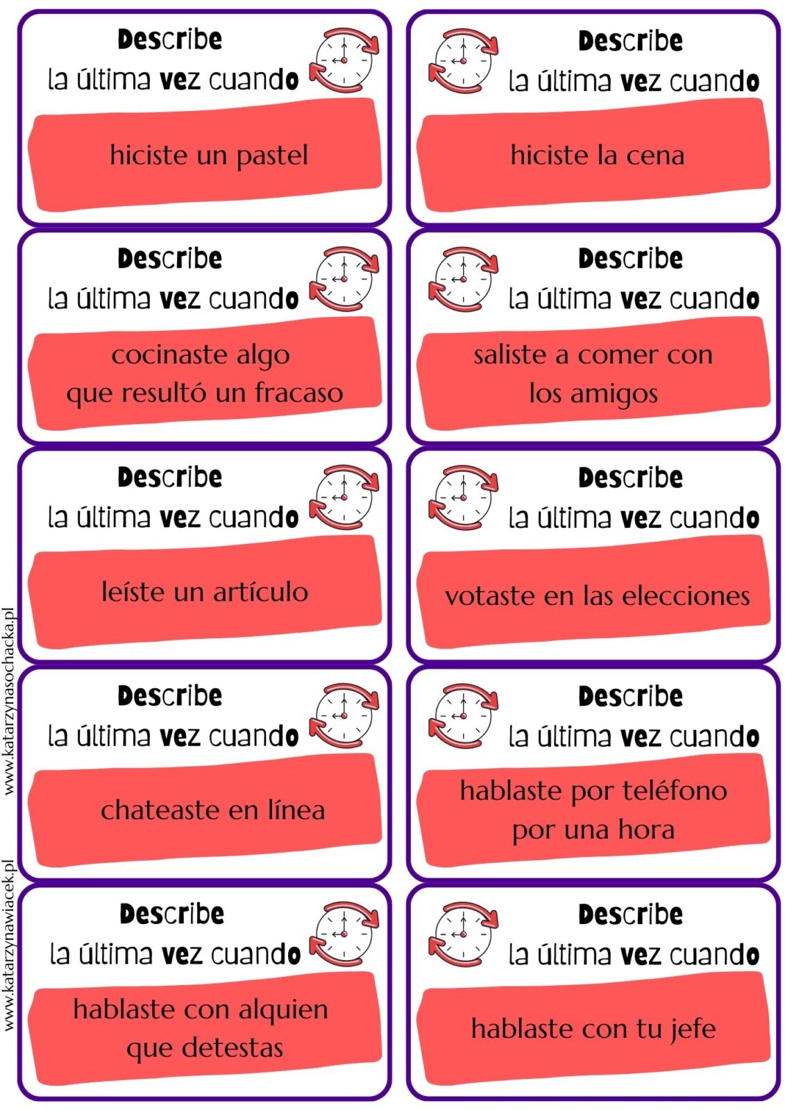 Describe la ultima vez cuando - obrazek 2